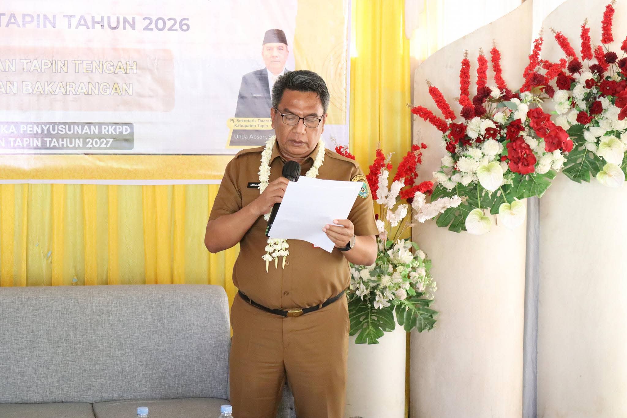 Pj Sekda Tapin Buka Musrenbang RKPD Kecamatan Tapin Tengah dan Kecamatan Bakarangan