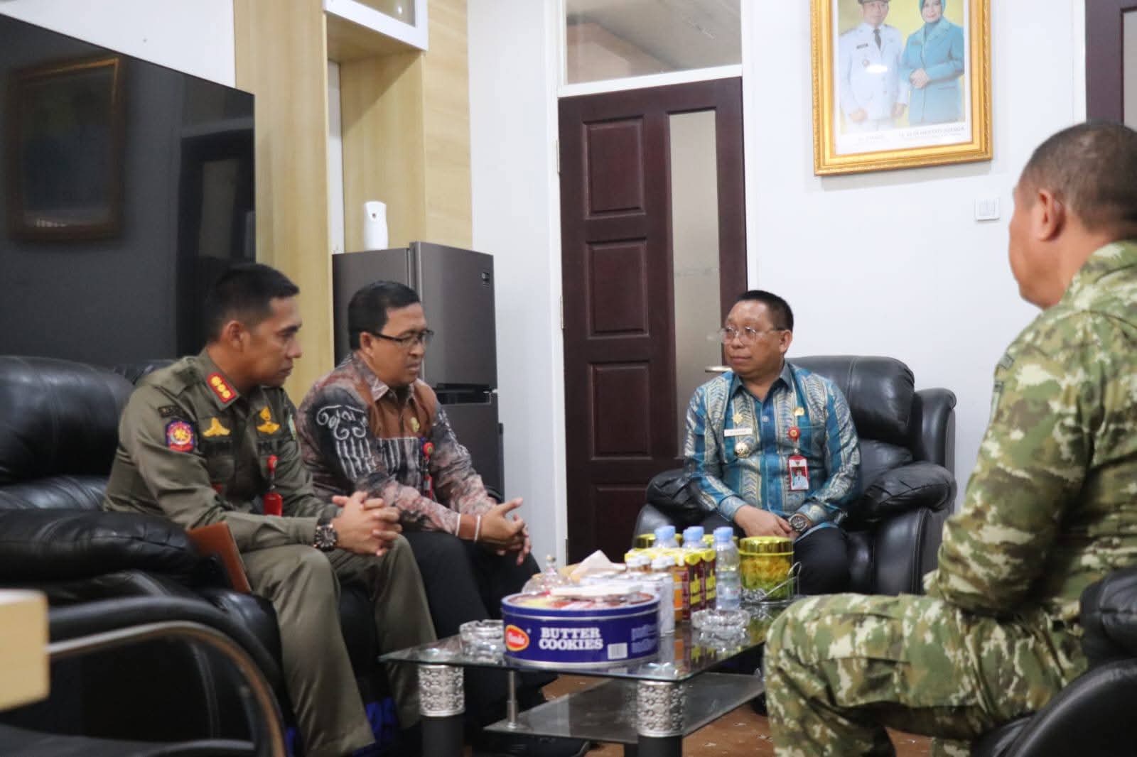 Menerima kunjungan tim penyuluh Karhutla Mabes TNI